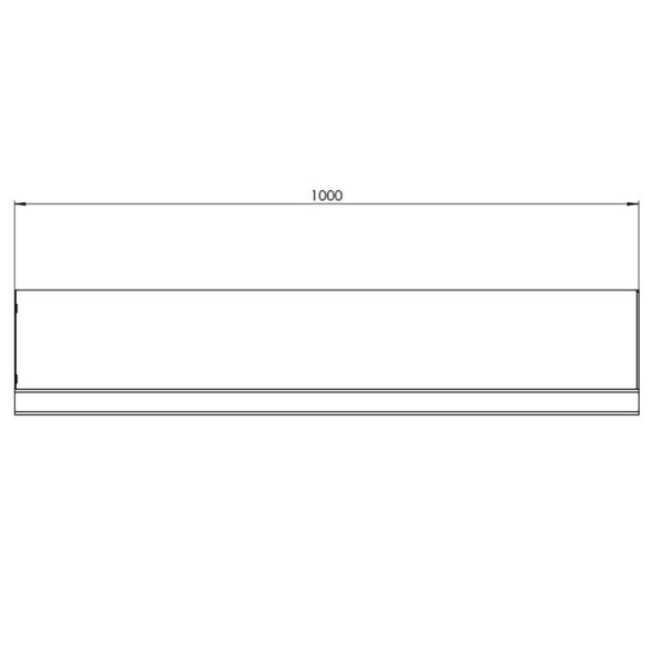 Gepoedercoat staal keerwand recht 100x20x40 cm antraciet grijs