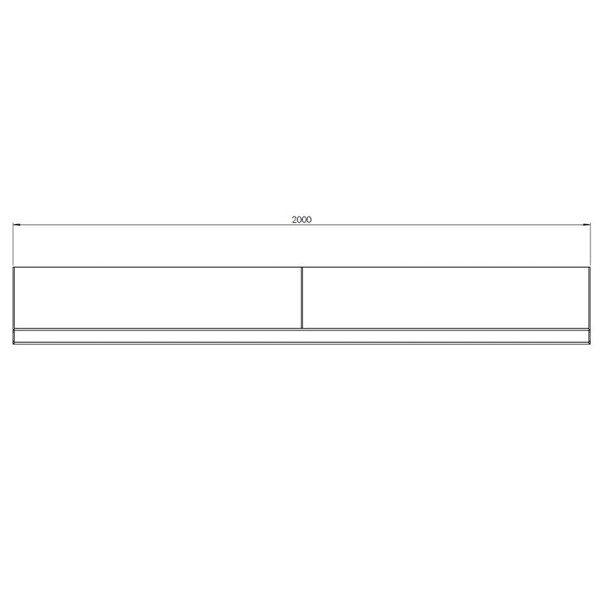 Cortenstaal keerwand recht 200x20x50 cm