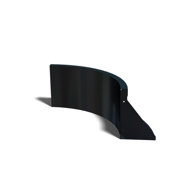 Gepoedercoat staal keerwand binnenbocht 50x50x30 cm antraciet grijs