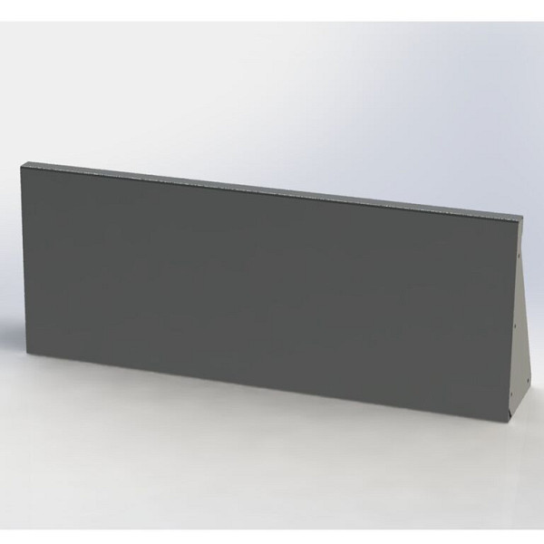 Gepoedercoat staal keerwand recht 100x20x40 cm wit