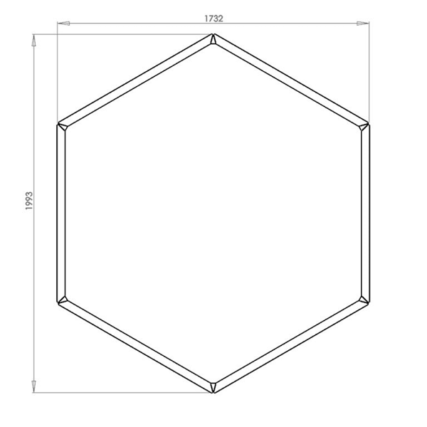 Cortenstaal zeshoekige plantenbak Denver 100, 199,3x173,2x80 cm