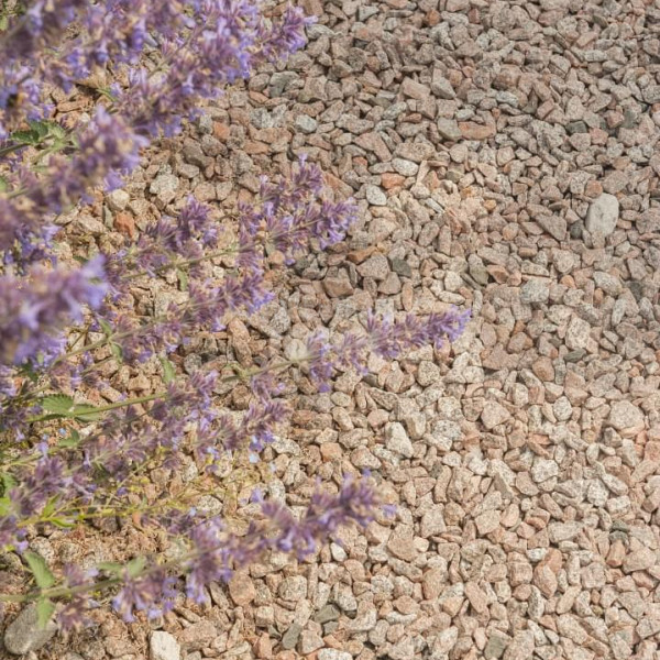 <p>Graniet split roze komt uit de Highlands in Schotland en heeft een zachte roze-grijze kleur. Schots graniet staat mooi bij betonnen- en keramiek tegels, maar ook in authentieke tuinen. Graniet is een erg sterke steensoort, wat het zeer geschikt maakt voor toepassingen op de oprit, parkeerplaats en andere zwaar belaste oppervlakken. Maar ook als siersplit is schots graniet een aanrader. Graniet split roze is leverbaar in de maat 16/22 mm en wordt geleverd per big bag van 1000 liter (1m kuub), goed voor ca. 20 m² bij een laagdikte van 5 cm, of per mini bag van 500 liter (0,5 kuub), goed voor ca. 6,5 m² bij een laagdikte van 5 cm. Tevens zijn er in de maat 8/16 mm zakken verkrijgbaar van 25 KG. Wanneer je grindplaten gebruikt onder het split blijft het beter op zijn plaats liggen als je er over heen fietst of loopt en voorkomt spoorvorming bij gebruik als oprit. Zorg bij gebruik als oprit voor een stevige ondergrond.</p>