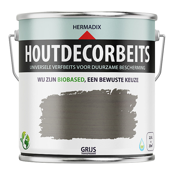 Houtdecorbeits Transparant Grijs - 2500 ml