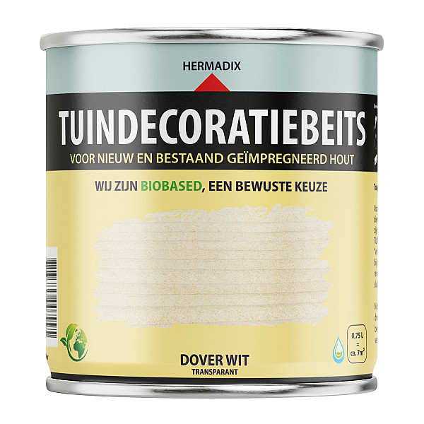 Tuindecoratiebeits Dover Wit Transparant  - 750 ml