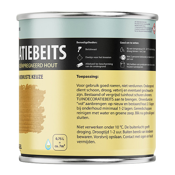Tuindecoratiebeits Oker Geel Transparant  - 750 ml