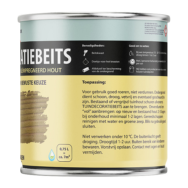 Tuindecoratiebeits Olijf Groen Transparant  - 750 ml