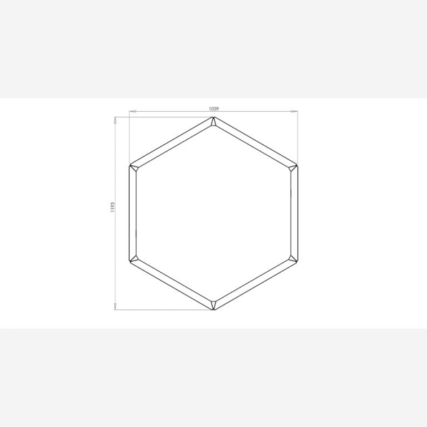 Cortenstaal zeshoekige plantenbak Denver 60, 119,3x103,9x80 cm