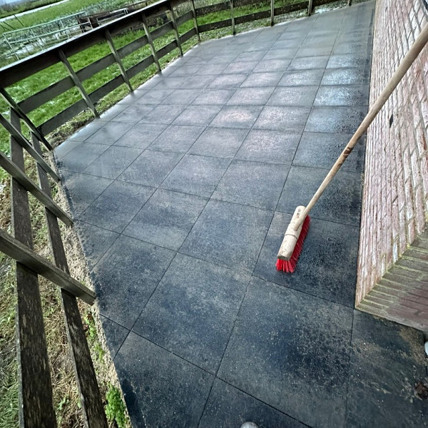 Budget Terrastegel 60x60x4 cm Grijs/Zwart