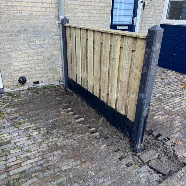 Grenen Tuinscherm 21-Planks Scherm Recht Verticaal 180x90 cm
