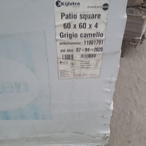 Restpartij Edam: ca. 10,08 m2 Patio 60x60x4 cm Grigio Camello