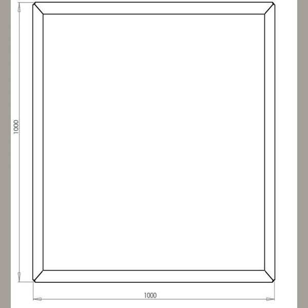 Cortenstaal vierkante plantenbak Miami 100x100x40 cm met bodemplaat