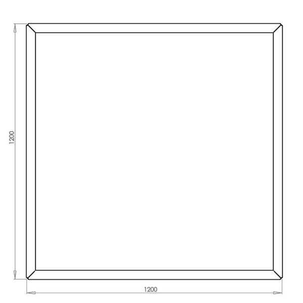 Cortenstaal vierkante plantenbak Miami 120x120x80 cm met bodemplaat