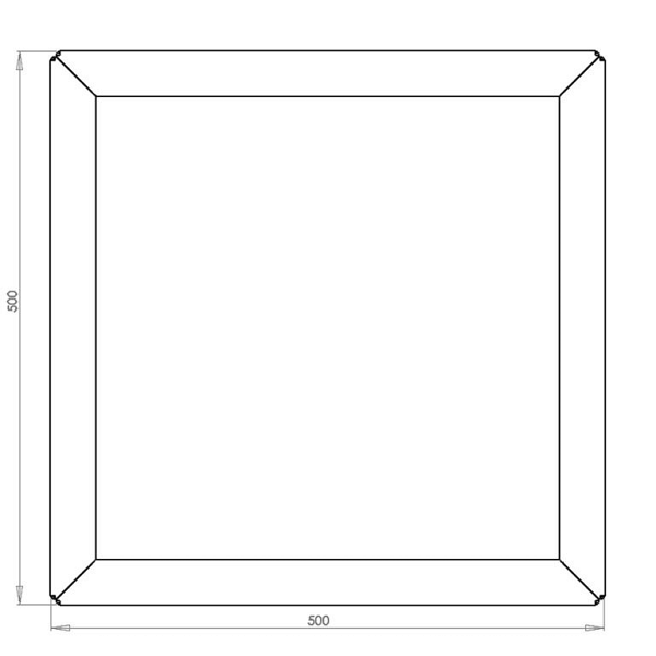 Cortenstaal vierkante plantenbak Miami 50x50x80 cm met bodemplaat
