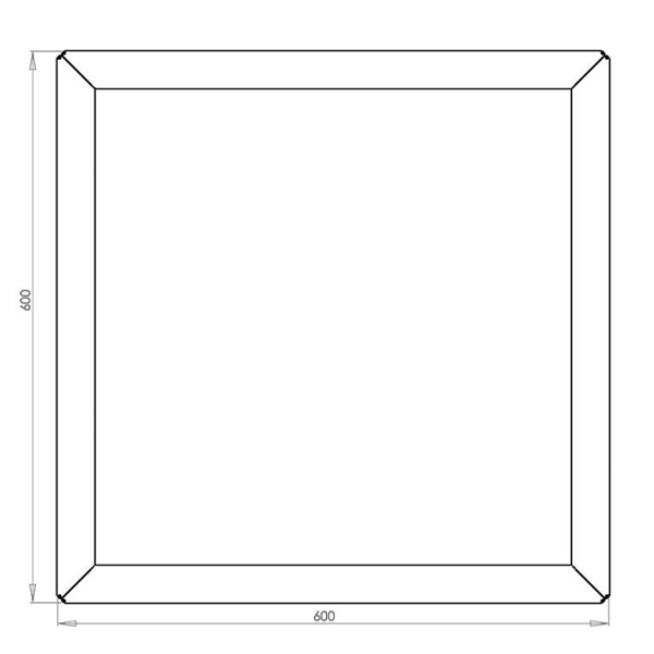 Cortenstaal vierkante plantenbak Miami 60x60x80 cm met bodemplaat