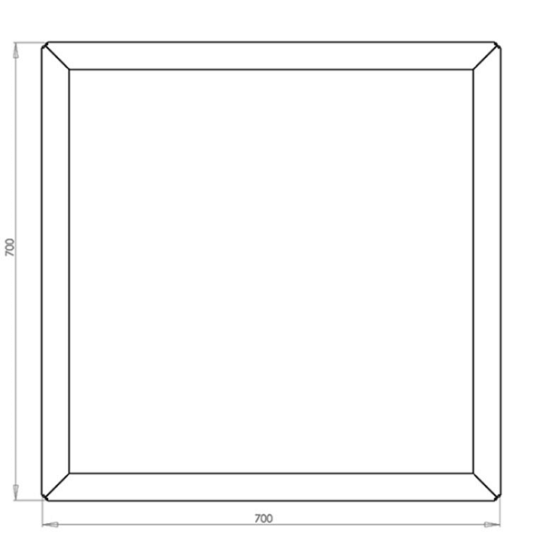 Cortenstaal vierkante plantenbak Miami 70x70x70 cm geen bodemplaat