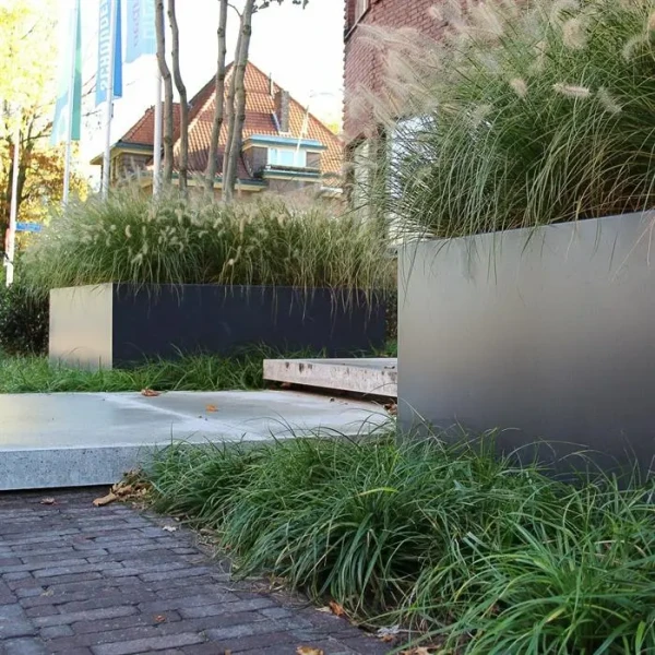 Plantenbak Carrez zonder bodem aluminium 100x100x40 cm