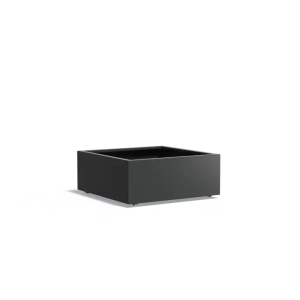 Plantenbak Carrez met wielen aluminium 100x100x40 cm