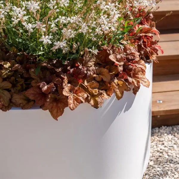 Plantenbak Ellipse met bodem aluminium 200x120x60 cm