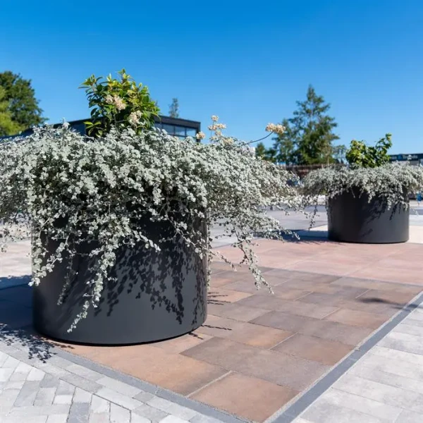 Plantenbak Circum met bodem aluminium Ø150x60 cm