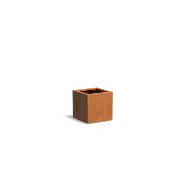 Plantenbak Carrez met bodem cortenstaal 50x50x50 cm