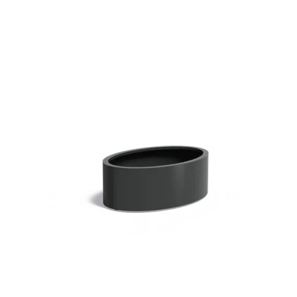 Plantenbak Ellipse met bodem aluminium 120x80x40 cm