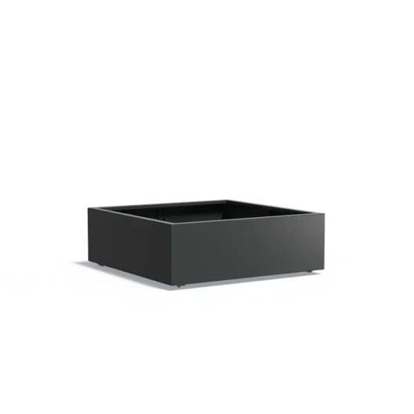 Plantenbak Carrez met wielen aluminium 120x120x40 cm
