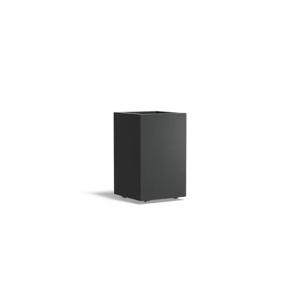 Plantenbak Carrez met wielen aluminium 50x50x80 cm