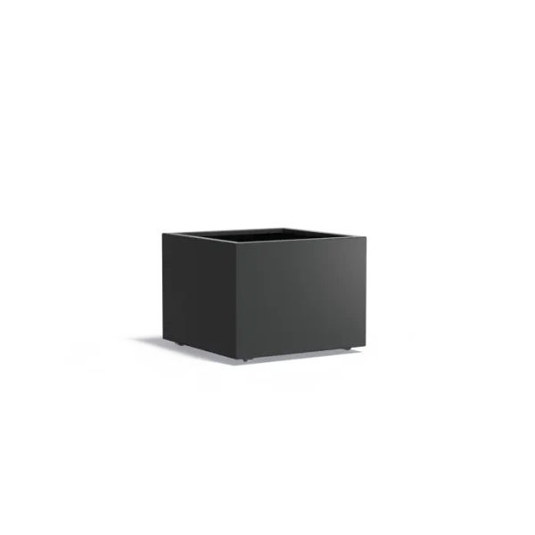 Plantenbak Carrez met wielen aluminium 80x80x60 cm