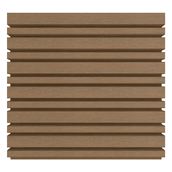 NewTechWood HKC co-extrusie wand bekleding castellation 4325 profiel, 2,5 x 19,6 x 290 cm, Teak