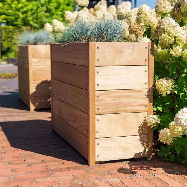 Plantenbak Carrez met bodem hardhout 120x50x57,4 cm
