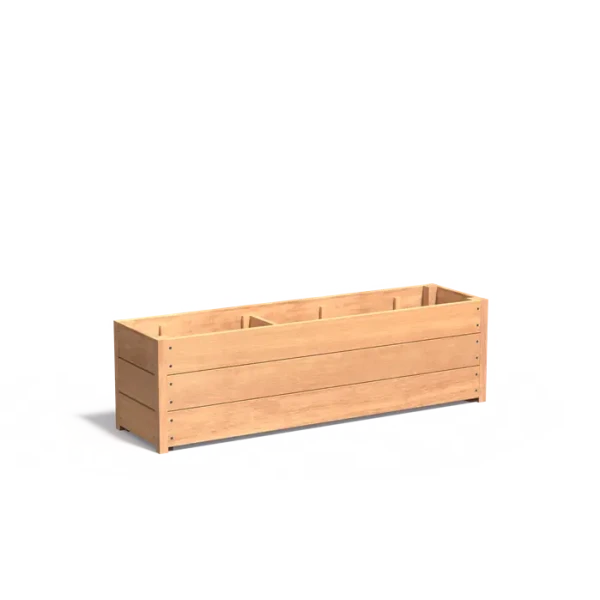 Plantenbak Carrez met bodem hardhout 150x40x43,5 cm