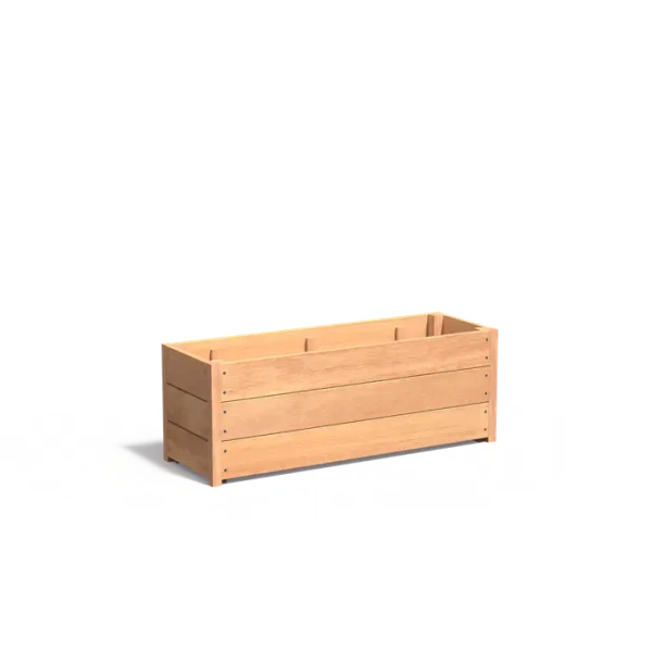 Plantenbak Carrez met bodem hardhout 120x40x43,5 cm