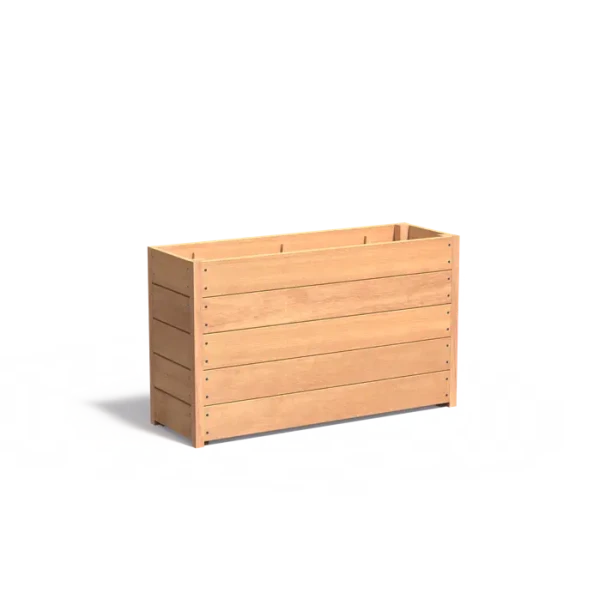 Plantenbak Carrez met bodem hardhout 120x40x71,3 cm