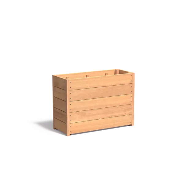 Plantenbak Carrez met bodem hardhout 100x40x71,3 cm