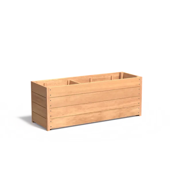 Plantenbak Carrez met bodem hardhout 150x50x57,4 cm