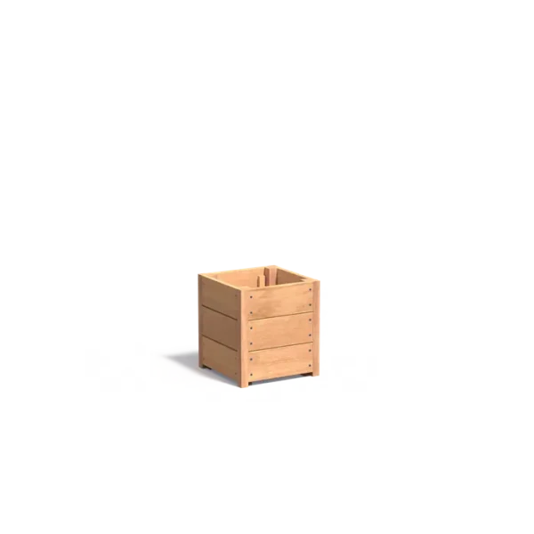 Plantenbak Carrez met bodem hardhout 40x40x43,5 cm