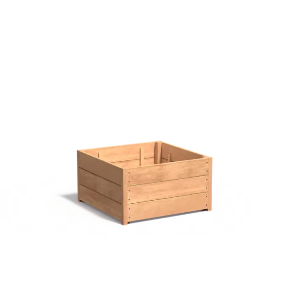 Plantenbak Carrez met bodem hardhout 80x80x43,5 cm