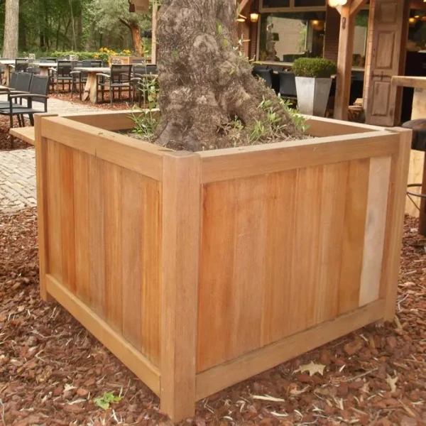 Plantenbak Valencia hardhout 100x100x95 cm