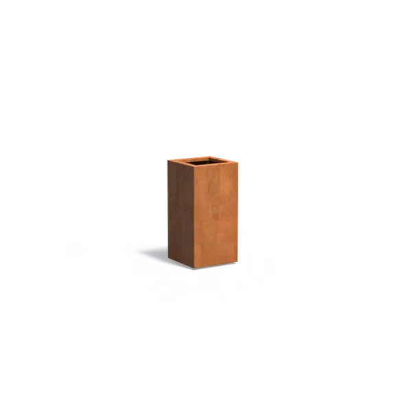 Plantenbak Carrez met bodem cortenstaal 40x40x80 cm