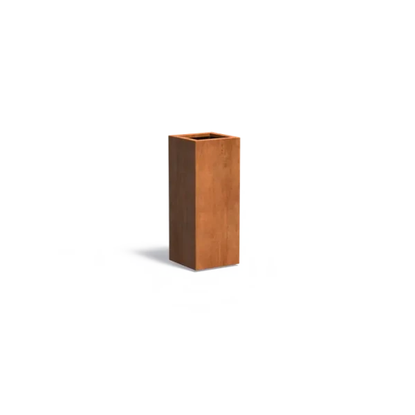 Plantenbak Carrez met bodem cortenstaal 40x40x100 cm