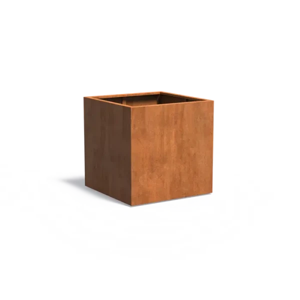 Plantenbak Carrez met bodem cortenstaal 100x100x100 cm