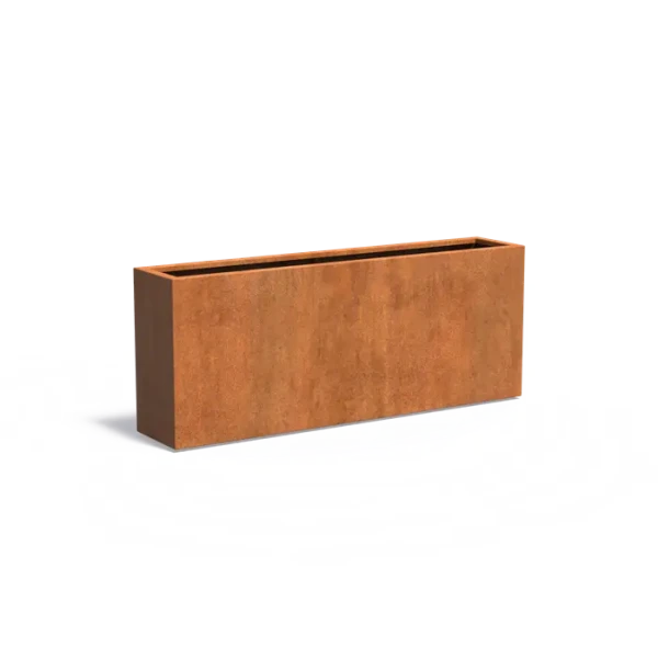 Plantenbak Carrez met bodem cortenstaal 200x40x80 cm