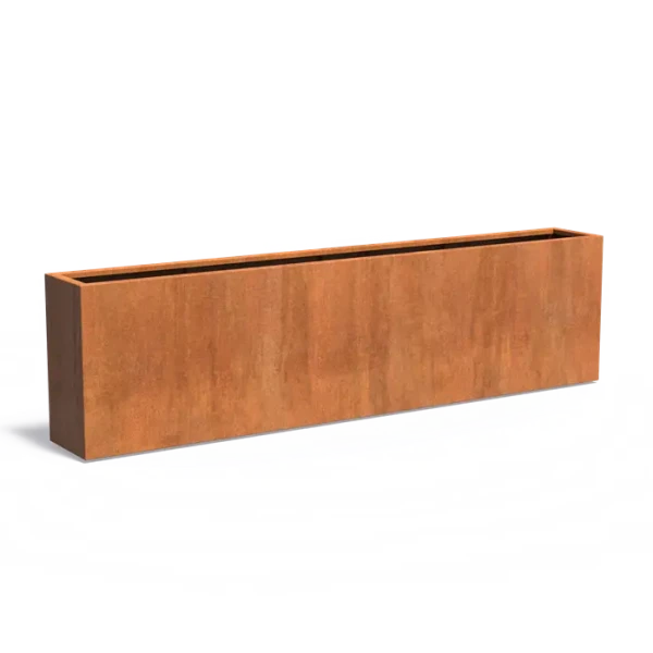 Plantenbak Carrez met bodem cortenstaal 300x40x80 cm
