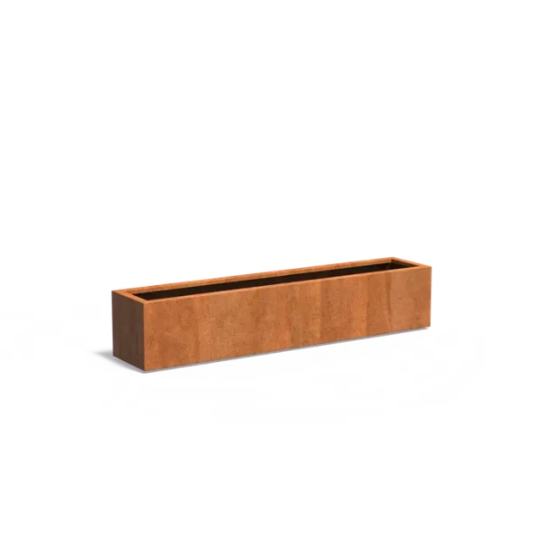 Plantenbak Carrez met bodem cortenstaal 200x40x40 cm