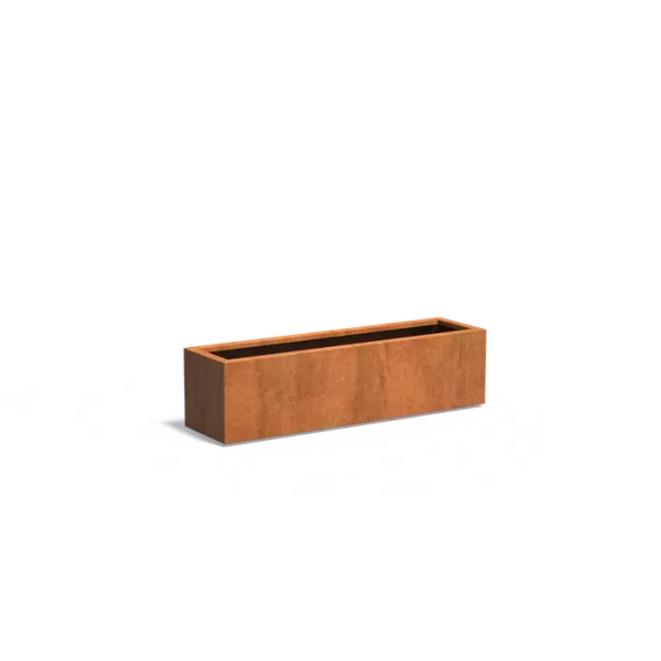 Plantenbak Carrez met bodem cortenstaal 150x40x40 cm