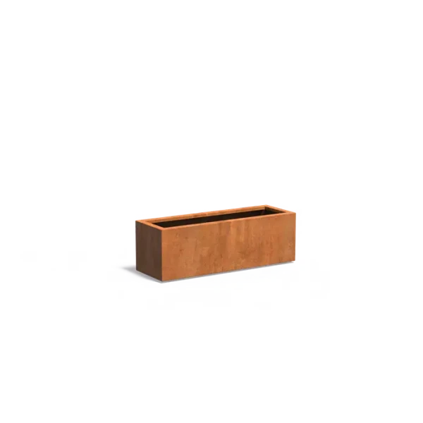 Plantenbak Carrez met bodem cortenstaal 120x40x40 cm