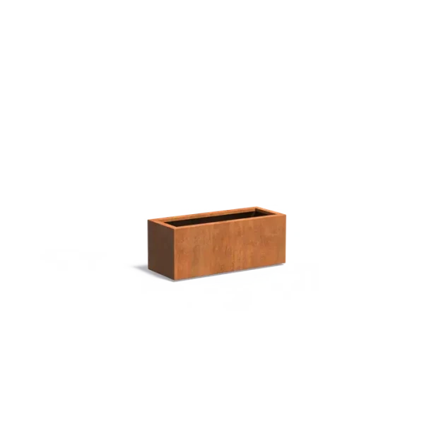 Plantenbak Carrez met bodem cortenstaal 100x40x40 cm
