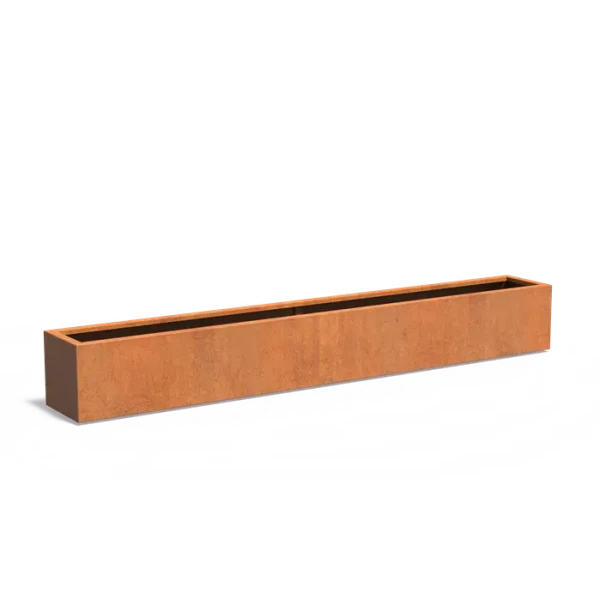 Plantenbak Carrez met bodem cortenstaal 300x40x40 cm