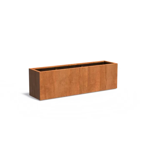 Plantenbak Carrez met bodem cortenstaal 200x50x60 cm