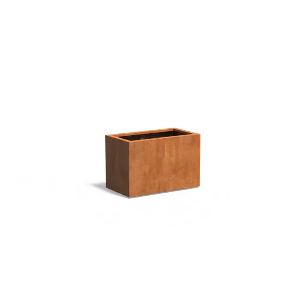 Plantenbak Carrez met bodem cortenstaal 90x50x60 cm